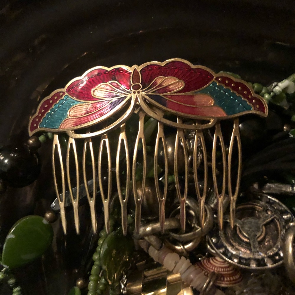 Beautiful vintage cloissinae butterfly clip